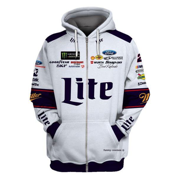 Brad Keselowski Racing Suit Miller Lite 2018 Collection - NASCAR Racing Team