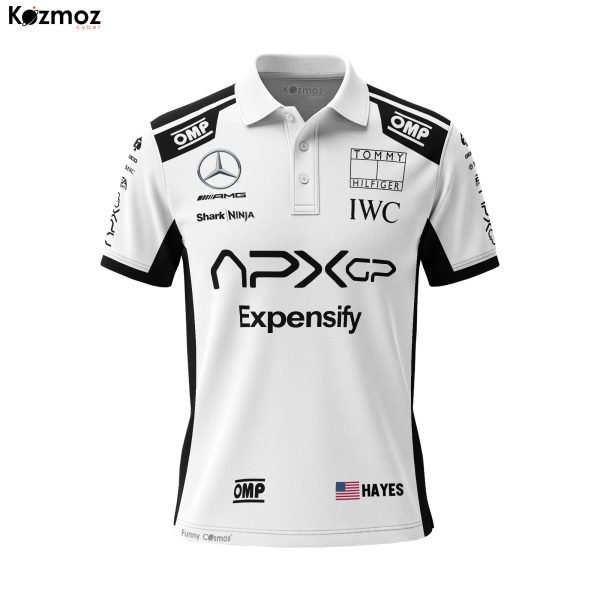 Brad Pitt Racing Polo - Sonny Hayes Movie White Polo Shirt - 6