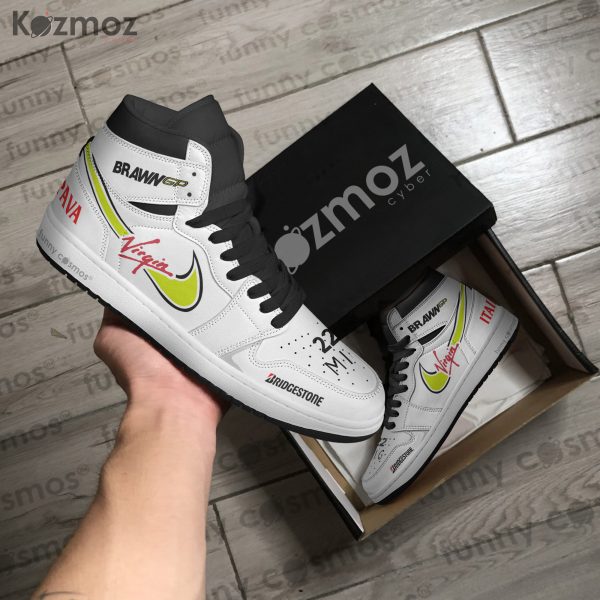 Brawn GP Jenson Button Custom Shoes Brawn GP 001 Livery GP Racing Shoes - 7