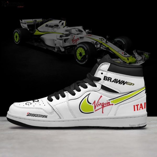 Brawn GP Jenson Button Custom Shoes Brawn GP 001 Livery GP Racing Shoes - 6