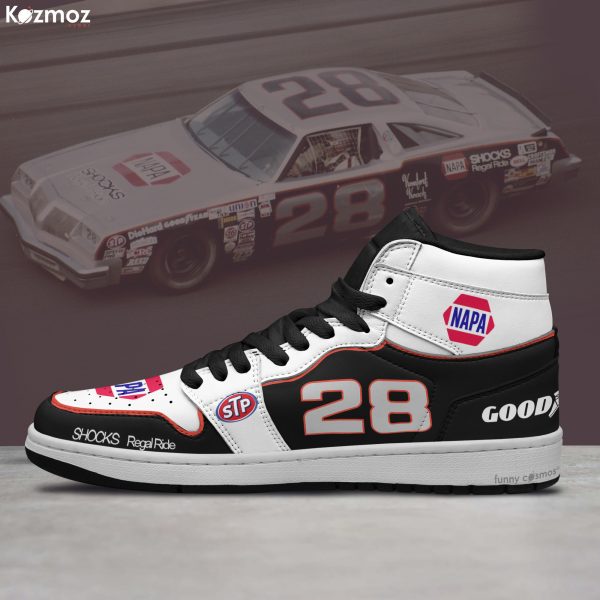 Buddy Baker Custom Shoes Ghost #28 Livery 1980 Livery Gray Racing Shoes - 6