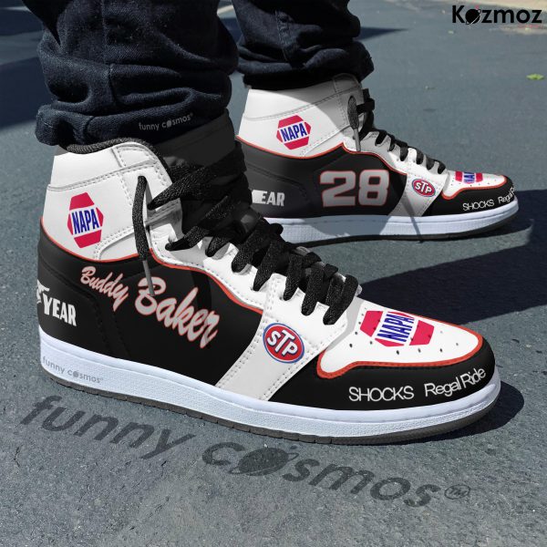 Buddy Baker Custom Shoes Ghost #28 Livery 1980 Livery Gray Racing Shoes - 5