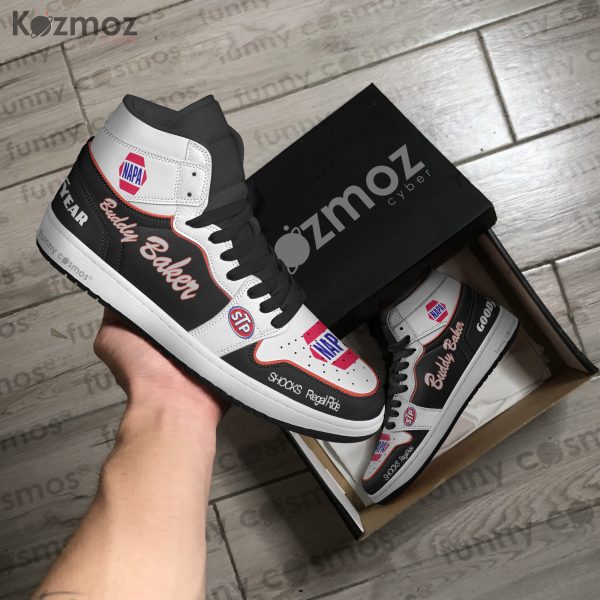 Buddy Baker Custom Shoes Ghost #28 Livery 1980 Livery Gray Racing Shoes - 7