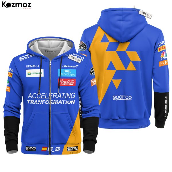 Carlos Sainz Racing Costume 2019 Sparco Signed Collection - McLaren Racing Team - 8