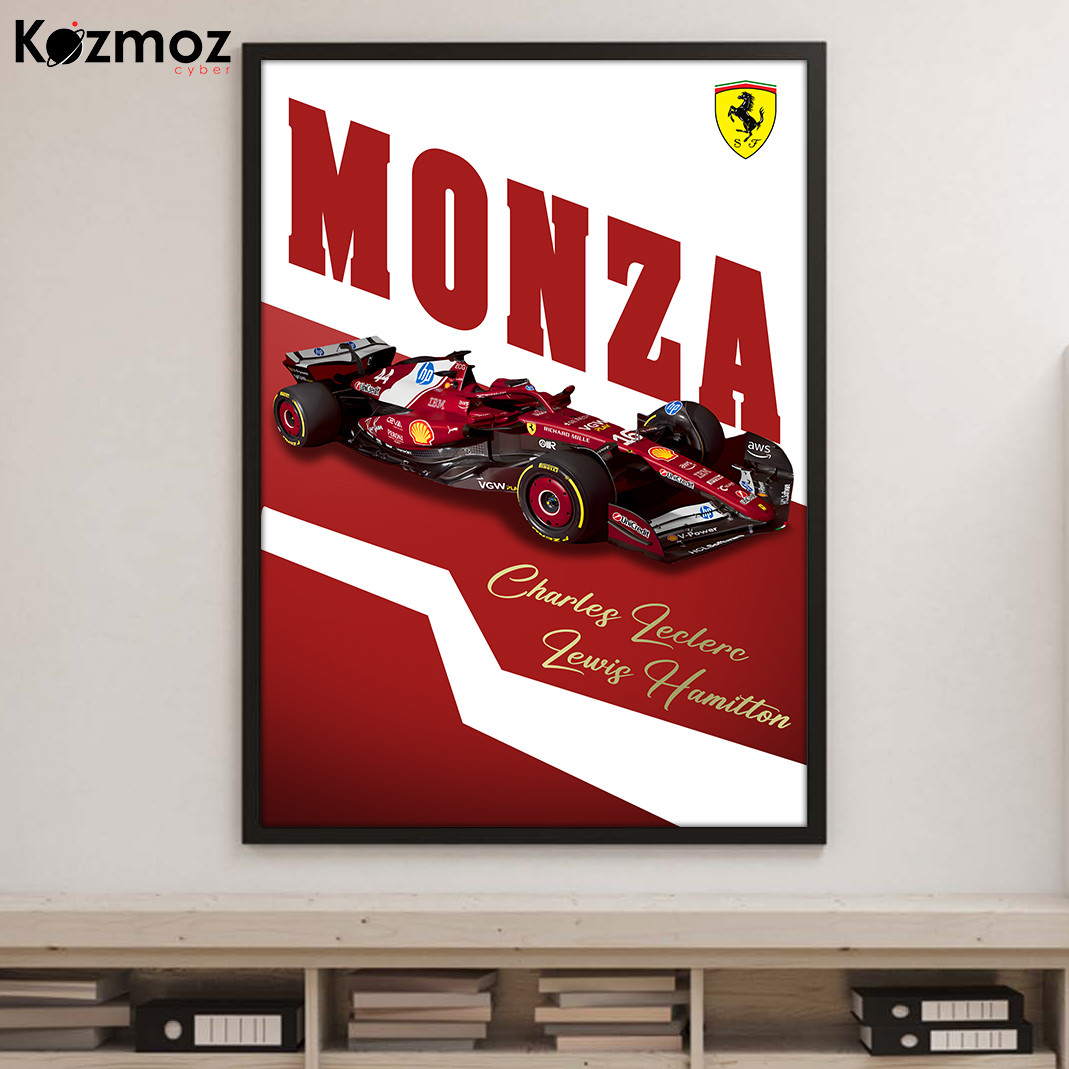 Charles Leclerc & Lewis Hamilton Monza GP Poster - SF  Wall Art