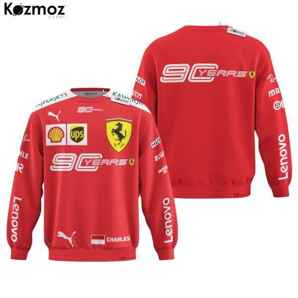 Charles Leclerc SF 90th Anniversary Racing Uniform Hoodie & Jogger Set - 9