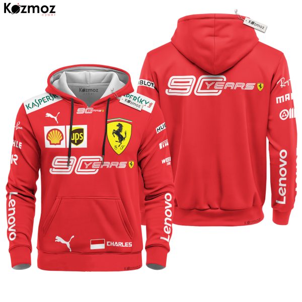 Charles Leclerc SF 90th Anniversary Racing Uniform Hoodie & Jogger Set - 7