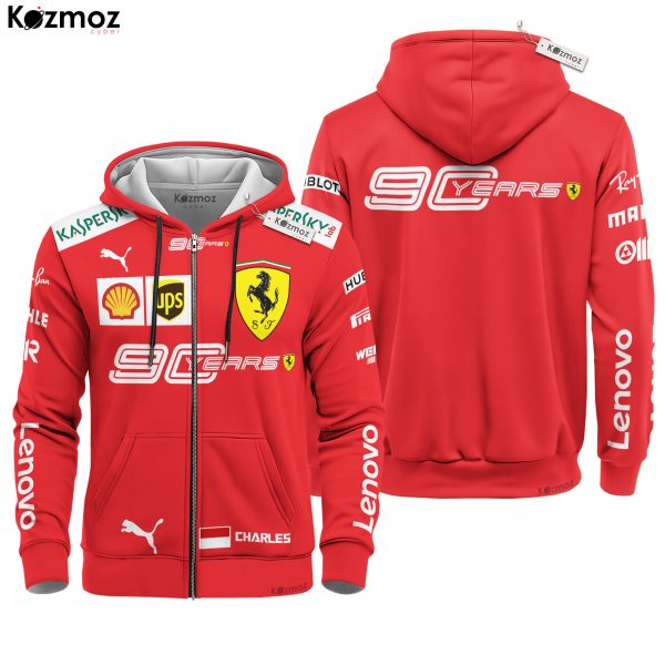 Charles Leclerc SF 90th Anniversary Racing Uniform Hoodie & Jogger Set - 8