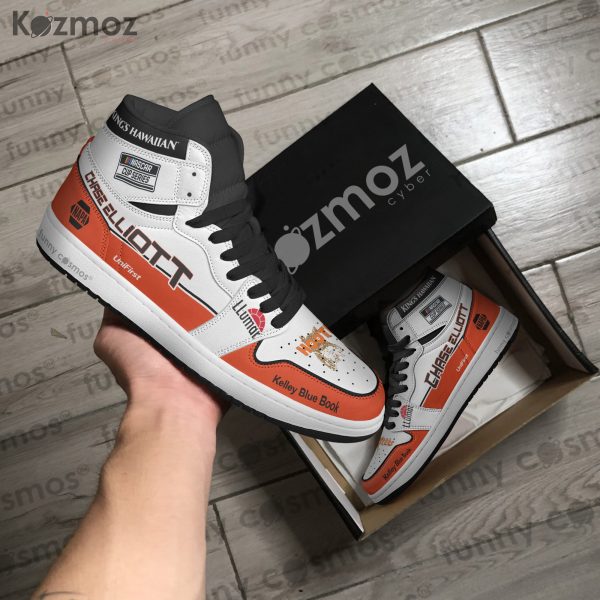 Chase Elliott Custom Shoes No. 9 Hooters Darlington Throwback Livery 2021 Livery Racing Shoes - 7