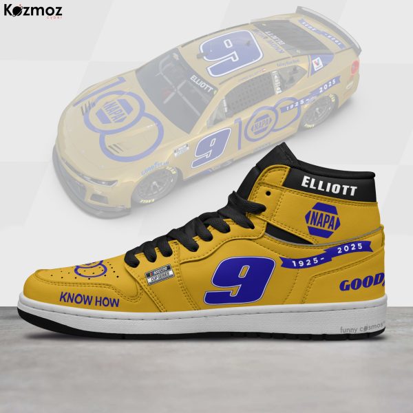 Chase Elliott Hendrick Motorsports Custom Shoes #9 100th Anniversary Livery 2025 Livery NAPA Racing Shoes - 6