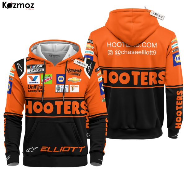 Chase Elliott Hooters Racing Uniform Hoodie & Jogger Set - 7