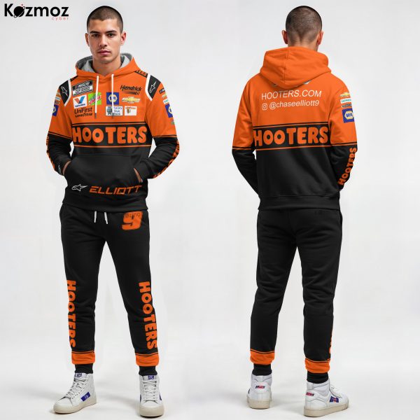 Chase Elliott Hooters Racing Uniform Hoodie & Jogger Set - 14