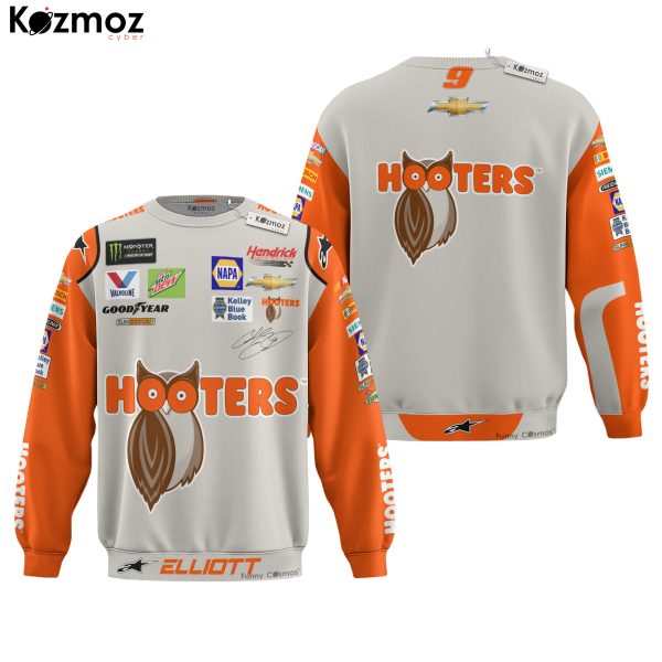 Chase Elliott Racing Firesuit Costume Hooters COA 2018 Collection - Hendrick Motorsports NASCAR Racing Team - 9