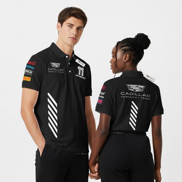 Checo Perez F1 Playera Polo Cadillac 2026 Custom Polo Shirt