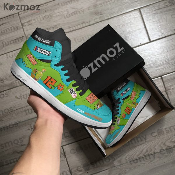 Corey LaJoie Custom Shoes Machine Scooby Go Fas Racing NASCAR Theme Livery 2019 Livery Mystery Racing Shoes - 7