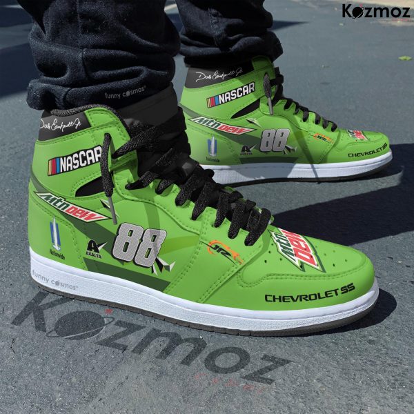Dale Earnhardt Jr. Custom Shoes No. 88 Mountain Dew Chevrolet Livery Racing Shoes - 5