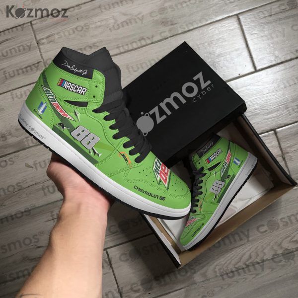 Dale Earnhardt Jr. Custom Shoes No. 88 Mountain Dew Chevrolet Livery Racing Shoes - 7