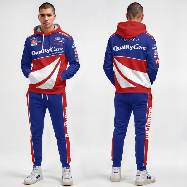 Dale Jarrett NASCAR Hoodie Set Ford Quality Care 1999 Racing Costume Suit - 14