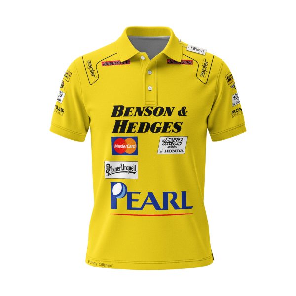 Damon Hill 1999 Race Used Japanese GP Final F1 Start Jordan F1 Polo Shirt - 6