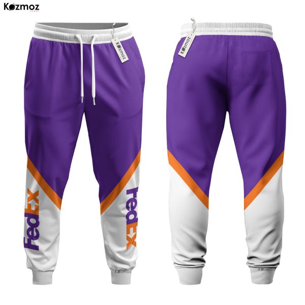 Denny Hamlin Joe Gibbs Racing 2020 FedEx Hoodie Racing Uniform Hoodie & Jogger Set - 10