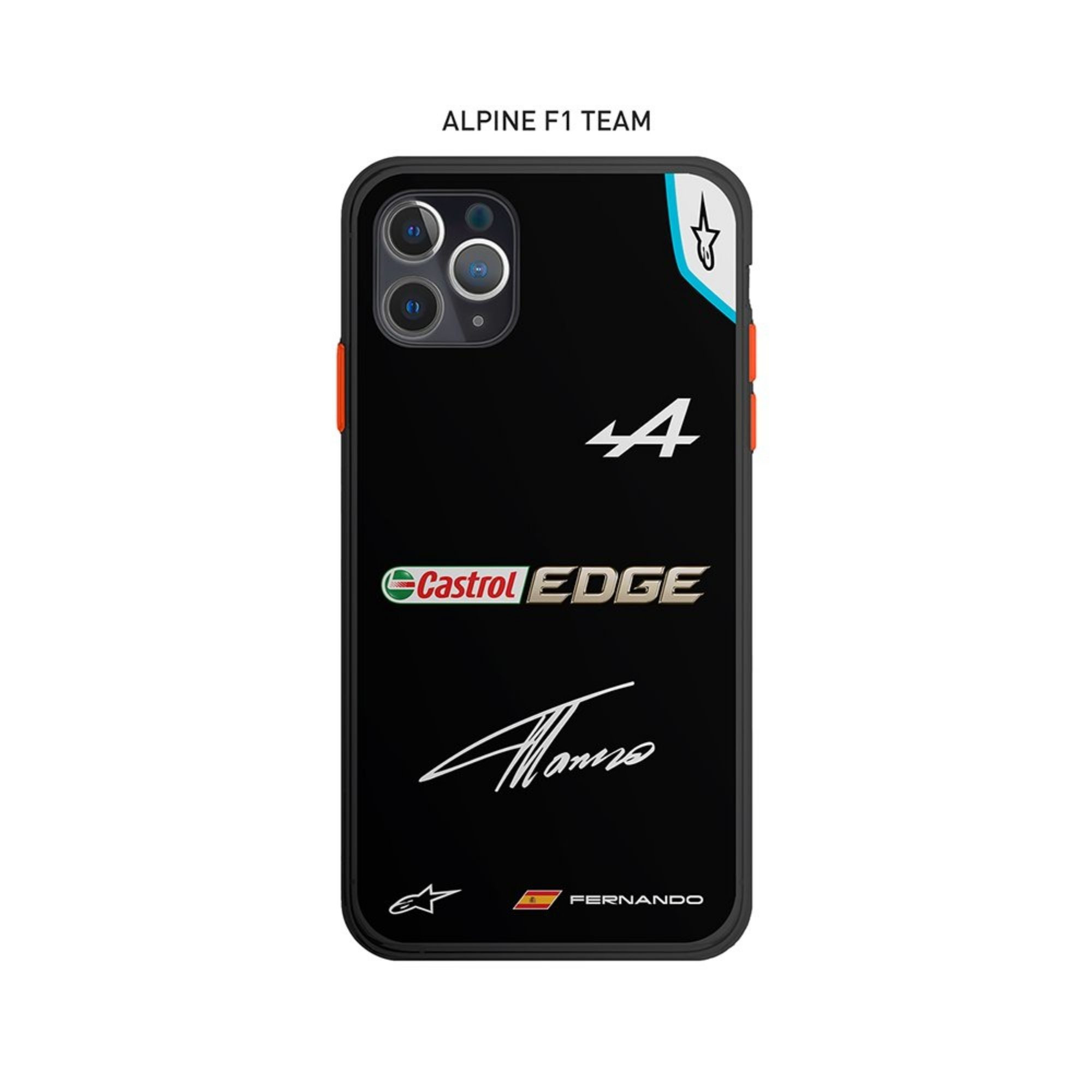 Fernando Alonso Alpine F1 Team Black Edition - Custom phone case for iPhone