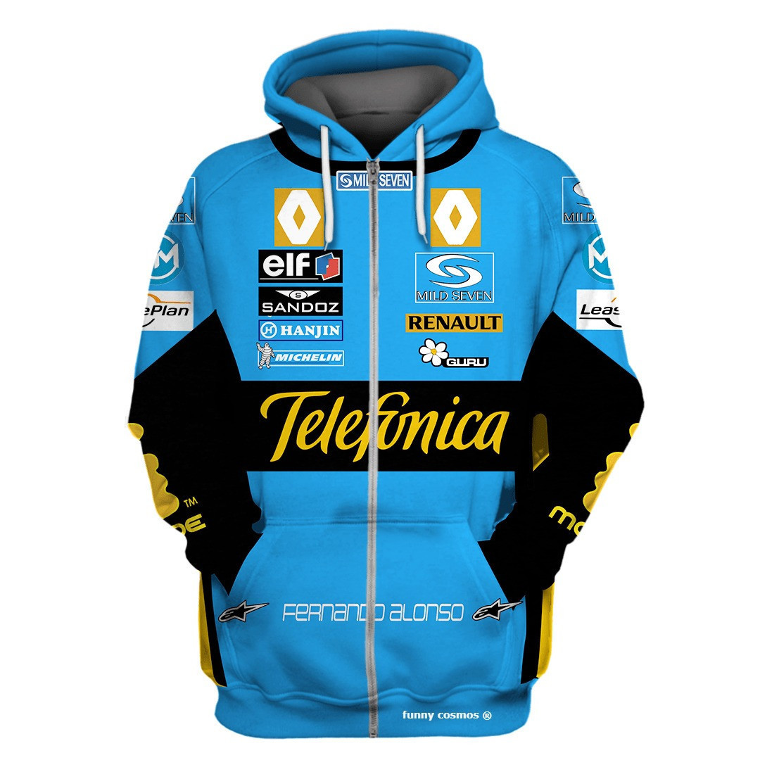 Fernando Alonso Hoodie Alpinestars Sweater Fernando Alonso 2005 Racing Costume