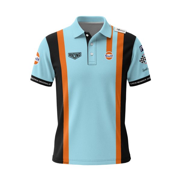 Gulf Racing Team Edition Custom Polo Shirt - 6