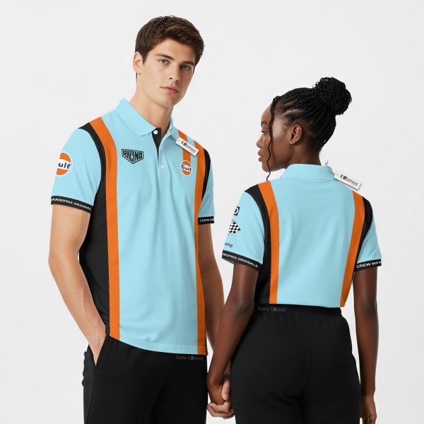 Gulf Racing Team Edition Custom Polo Shirt
