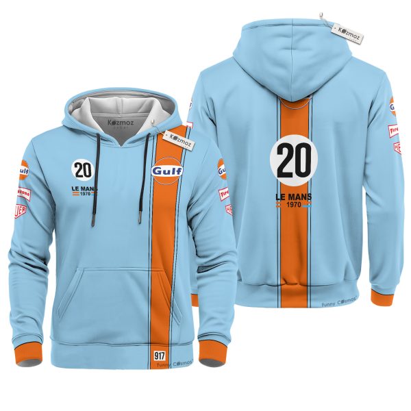 Gulf Steve McQueen Le Mans Porsh 917 Racing Costume Racing Suit - 8