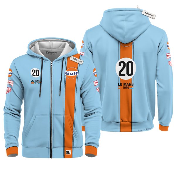 Gulf Steve McQueen Le Mans Porsh 917 Racing Costume Racing Suit - 9