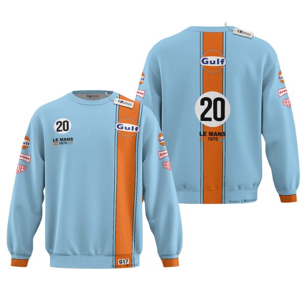 Gulf Steve McQueen Le Mans Porsh 917 Racing Costume Racing Suit - 10