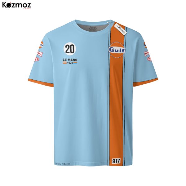 Gulf Steve McQueen Le Mans Porsh 917 Racing T-Shirt - 4