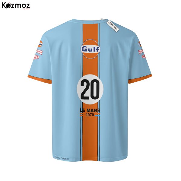 Gulf Steve McQueen Le Mans Porsh 917 Racing T-Shirt - 5
