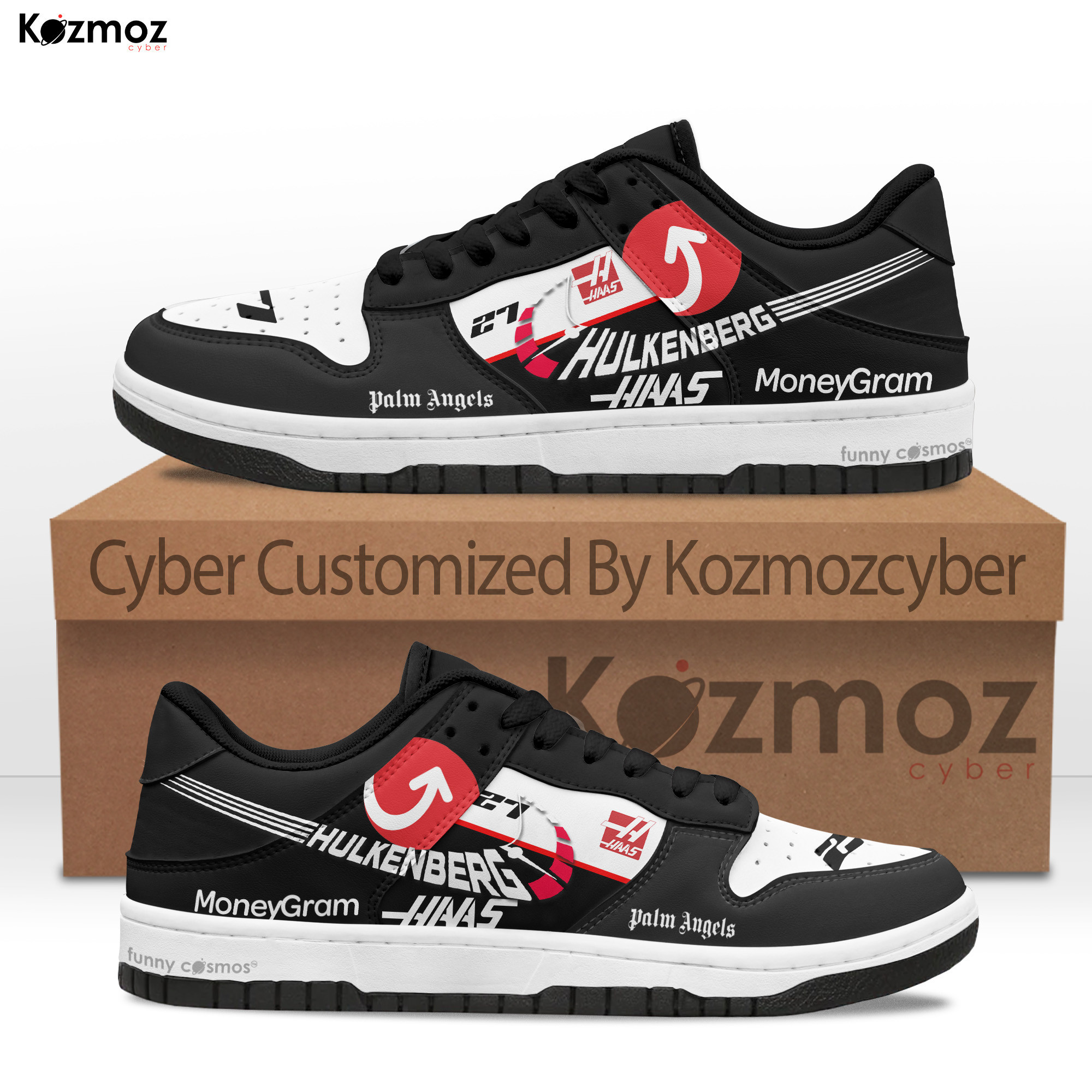 Haas Nico Hulkenberg Custom Shoes VF-24 Livery 2024 Racing Shoes