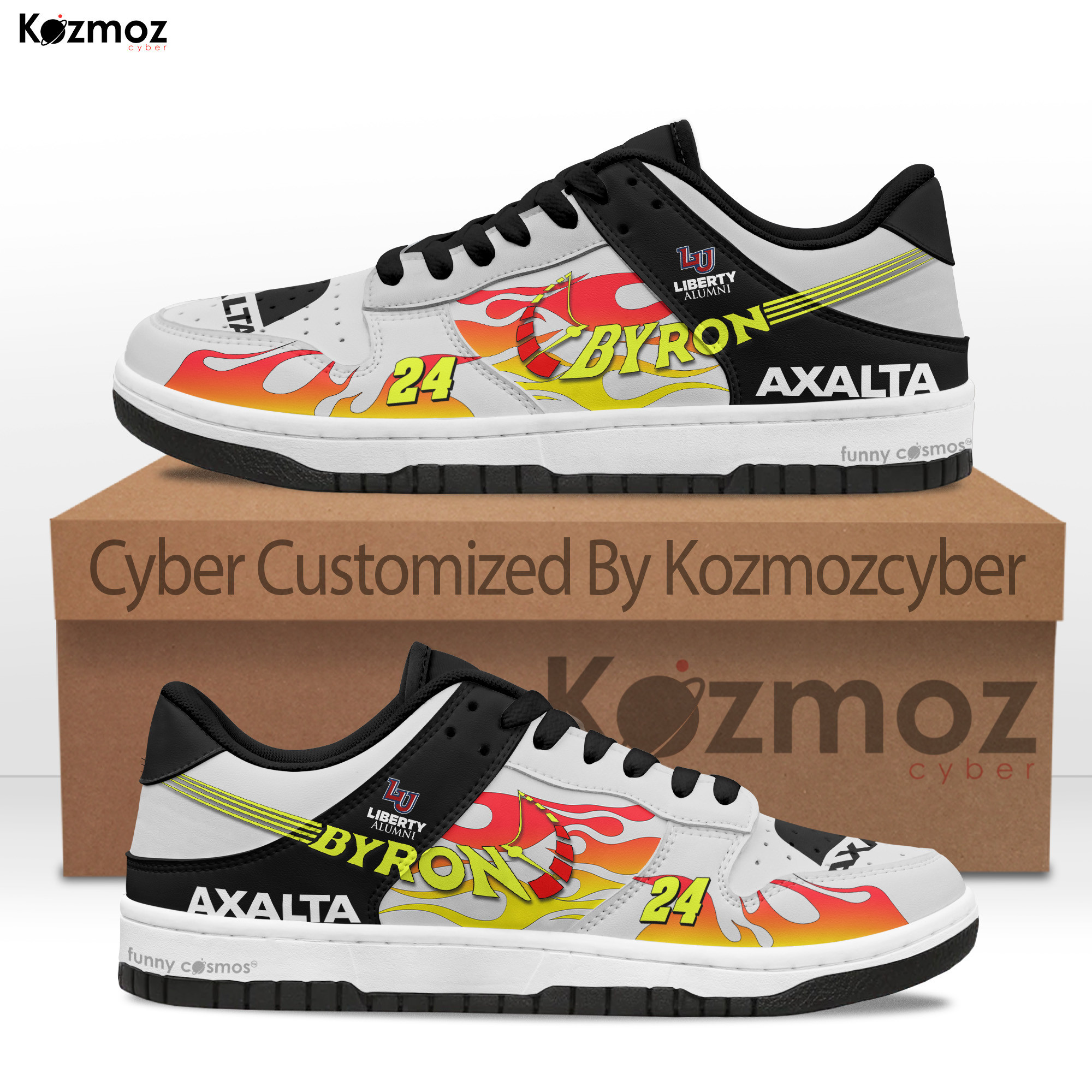 Hendrick William Byron Custom Shoes #24 Axalta Livery 2025 Racing Shoes