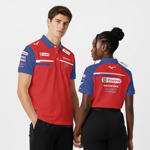 Hon HRC Castrol Motogp Team Terbaru 2026 Custom Polo Shirt - 11
