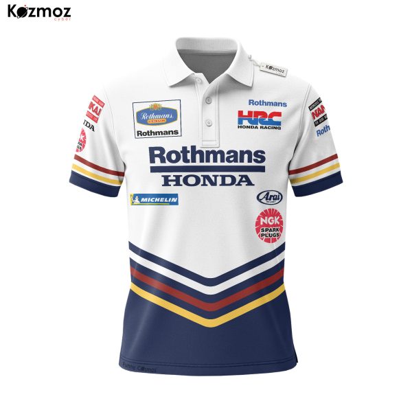 Honda Rothmans Racing Polo - Original Teamwear Shirt - 6