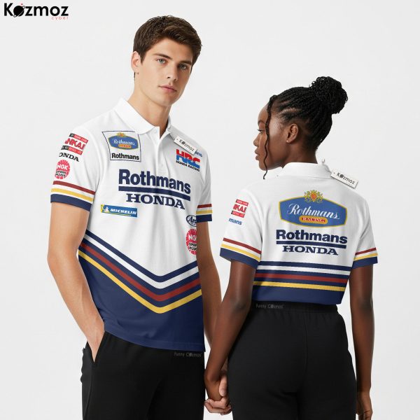 Honda Rothmans Racing Polo - Original Teamwear Shirt - 12