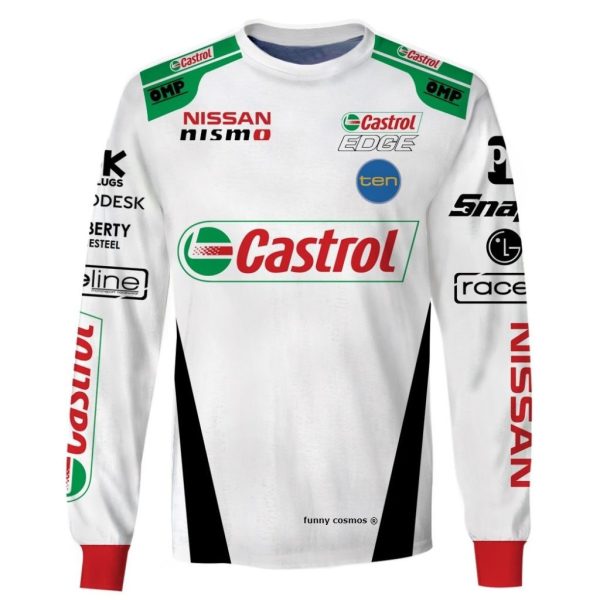 Hoodie Nissan Nismo Sweater Castrol Nissan, Nissan Nismo, Ten, Castrol Edeg, Omp Racing Uniform - 9