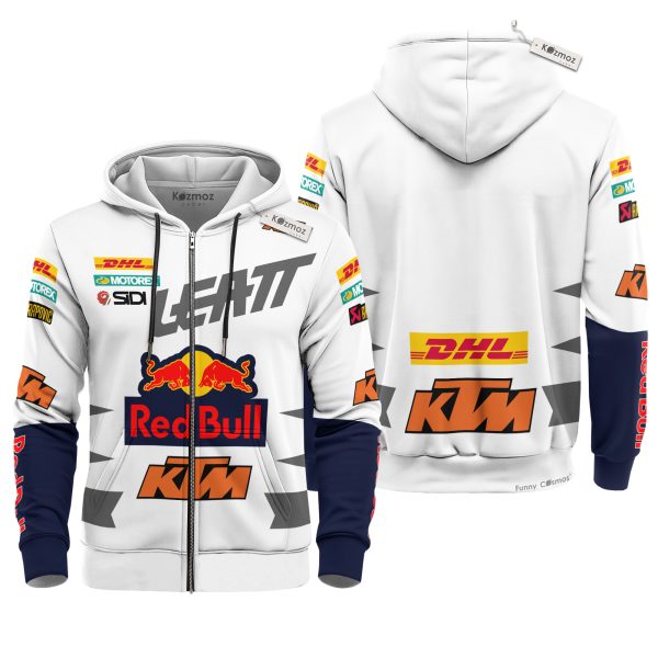 Hoodie Red Bull Ktm Sweater Red Bull, Ktm, Leatt, Motorex, Sidi, Dhl Racing Uniform - 7