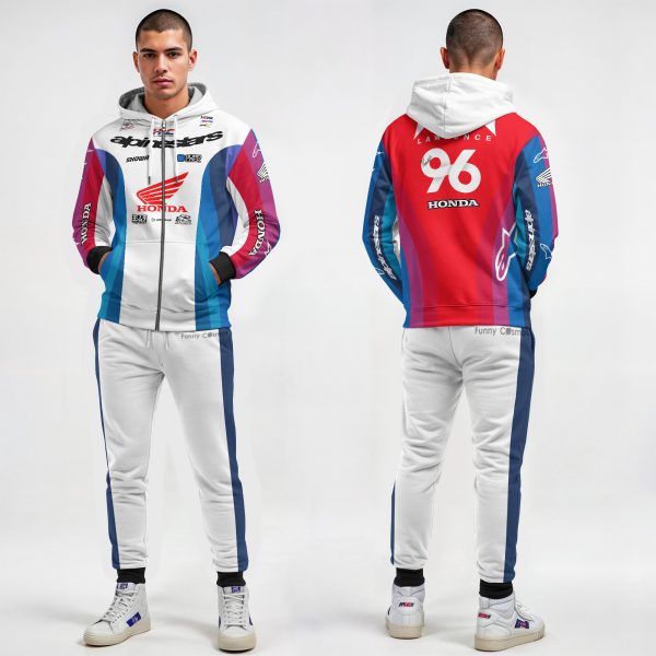 Hunter Lawrence Signed Honda HRC Racing #96 AMA Supercross Motocross Racing Hoodie Costume Racing Suit - 7