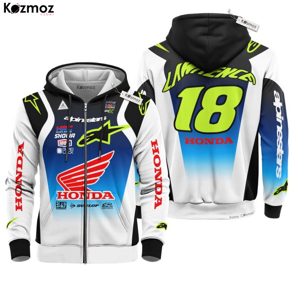 Jett Lawrence Racing Costume Signed #18 Custom Blue Honda Collection - MotoX Racing Team - 6