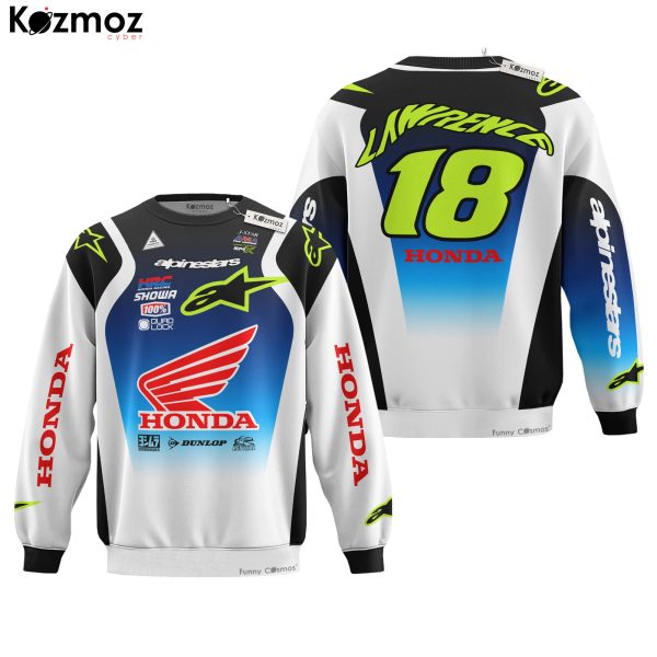 Jett Lawrence Racing Costume Signed #18 Custom Blue Honda Collection - MotoX Racing Team - 7