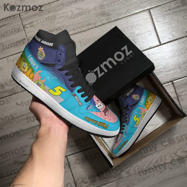 Jimmie Johnson Custom Shoes Kyle Busch The SpongBob SquarePants Theme Movie 300 Livery 2004 Livery & Racing Shoes - 7