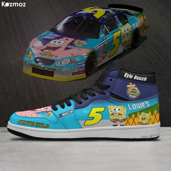 Jimmie Johnson Custom Shoes Kyle Busch The SpongBob SquarePants Theme Movie 300 Livery 2004 Livery & Racing Shoes - 6