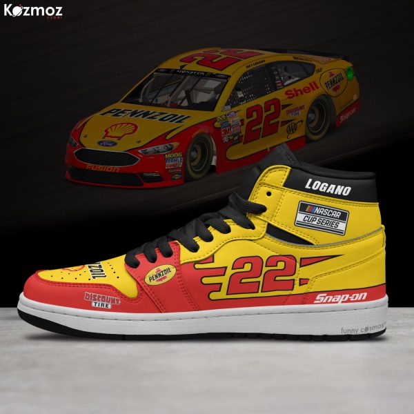 Joey Logano Custom Shoes No. 22 Pennzoil Yellow-Red Primary Livery 2018 Livery Racing Shoes - 6