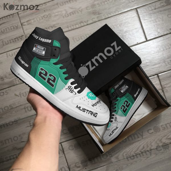 Joey Logano Custom Shoes No.22 MoneyLion Green-Black Livery 20-21 Livery Racing Shoes - 7