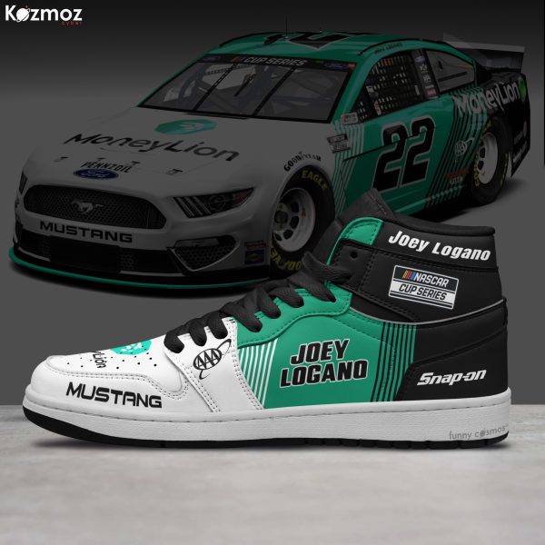Joey Logano Custom Shoes No.22 MoneyLion Green-Black Livery 20-21 Livery Racing Shoes - 6