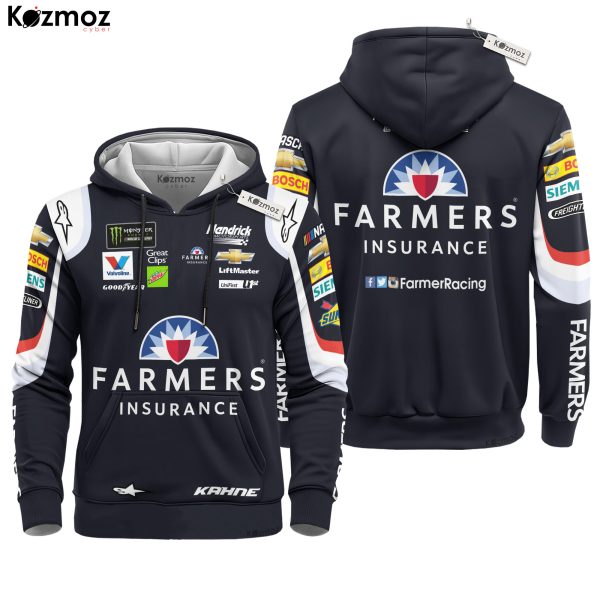 Kasey Kahne Farmers Insurance 2017 Hendrick Motorsports Racing Uniform Hoodie & Jogger Set - 7