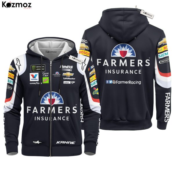 Kasey Kahne Farmers Insurance 2017 Hendrick Motorsports Racing Uniform Hoodie & Jogger Set - 8
